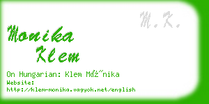 monika klem business card